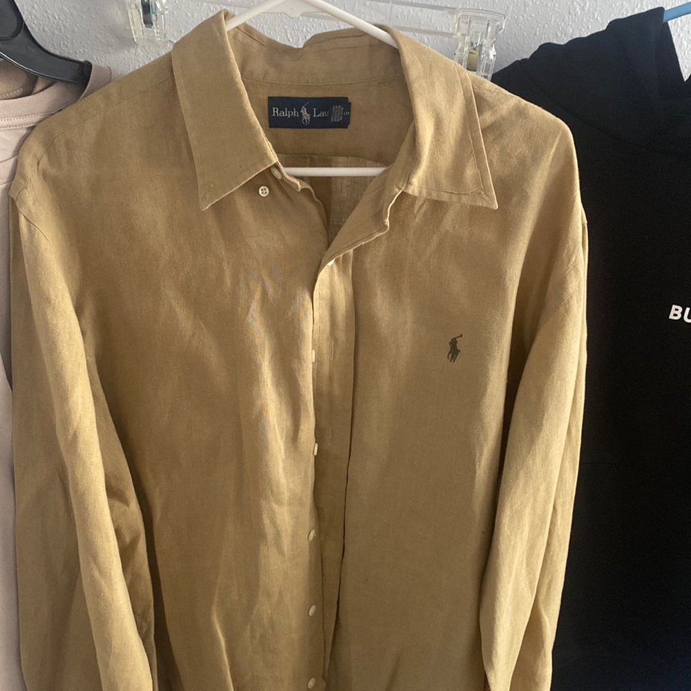 Vintage polo long sleeve button up shirt